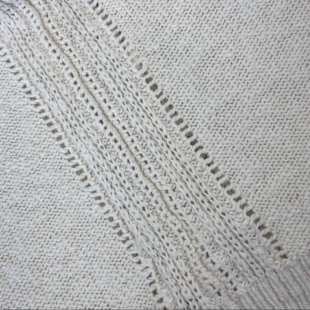 SOLD l L Retro Collared Cream Short Sleeve Crewneck T-Shirt Sweater - Picture 10 of 16